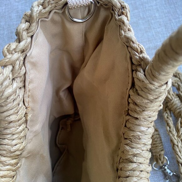 Yves Saint Laurent Straw Handbag With Round Handle Design - Picture 7 of 7